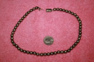 Vintage Marked Sterling 925 Mexico Big Bead Balls Necklace 18.  25”