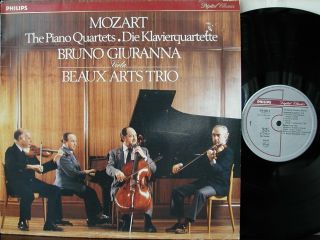 Beaux Arts Trio/mozart Piano Quartets Philips Digital Stereo