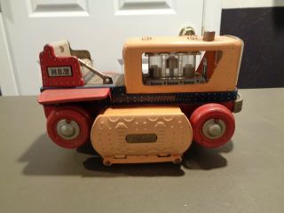Vintage Nomura Japan Tin Litho Battery Op 1200 Lighted Piston Action Tractor