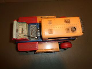 Vintage Nomura Japan Tin Litho Battery Op 1200 Lighted Piston Action Tractor 2