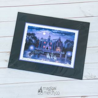Disney Parks Magic Kingdom Haunted Mansion By Larry Dotson Print 11” X 14”