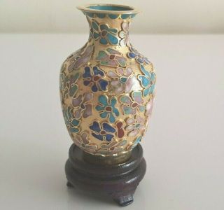 Vintage Vase Chinese Cloisonne Urn Jar Vase Enamel 07
