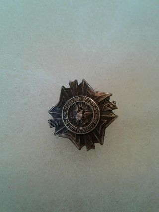 Vintage Wwi Or Wwii Vfw Veterans Of Foreign Wars Usa Lapel Pin Sterling