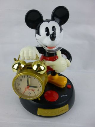 Mickey Mouse Animated Talking Alarm Clock Disney - - - Clock Does Not Work