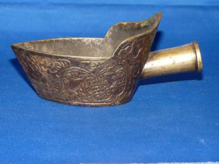 Antique Chinese Bronze Silk Iron,  Interesting Decoration Old