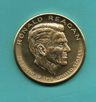 Ronald Reagan 1981 Inauguration Commemorative Bronze Coin - Excel