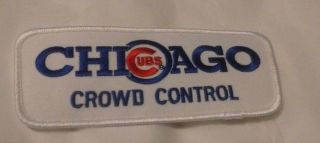 Chicago Cubs Crowd Control Iron On Embroidered Patch