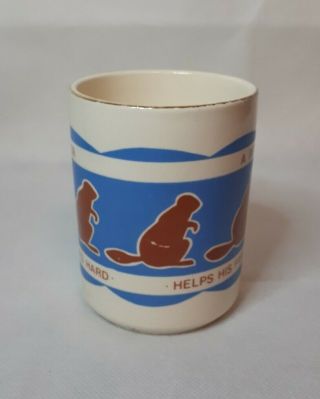 Scouts Canada Beavers Mug Cup A beaver hard and helps family and Friends 2