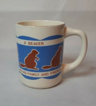 Scouts Canada Beavers Mug Cup A beaver hard and helps family and Friends 3