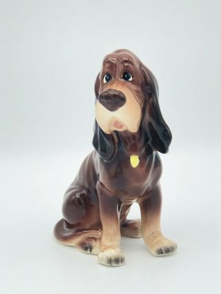 Vintage Disney Trusty Bloodhound Lady And The Tramp Porcelain Ceramic Figurine