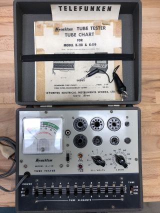 Vintage Kyoritsu Tube Tester K - 119