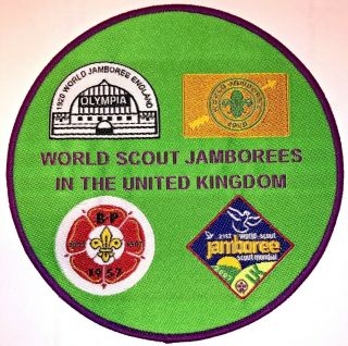 World Scout Jamborees In The United Kingdom Jacket Badge 1920 1929 1957 & 2007
