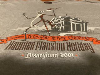 2001 Disneyland Haunted Mansion Holiday Shirt - Nightmare Before Christmas - Xl