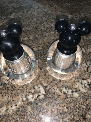 Disney Parks Mickey Mouse Acrylic Salt And Pepper Grinders Mill Rare