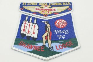 Order of the Arrow / OA / BSA Shawnee Lodge 51 NOAC 1994 2 - Piece Patch Set 2