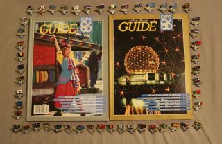 Expo 86 Two Guides & 49 Different Country Pins