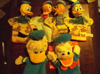 6 Walt Disney Donald Duck Hand Puppets 50 