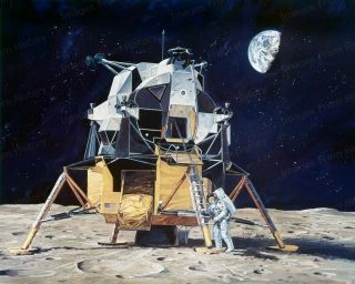 8x10 Print Nasa Apollo 11 Space Art Neil Armstrong First Man On Moon 1067