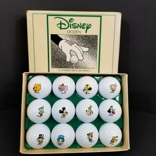Vtg Disney Character 12 Golf Balls Titleist Acushnet Mickey & The Gang Usa Made