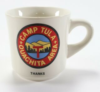 Vintage Camp Tula Ouachita Council Thanks Boy Scouts Of America Coffee Mug Cup