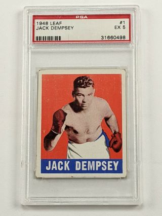 Vintage 1948 Jack Dempsey Leaf Boxing Card 1 Psa Ex 5