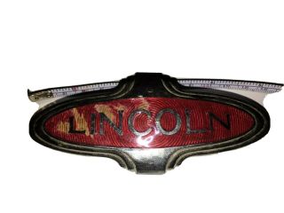 Lincoln Vintage Automobile Radiator Badge Emblem