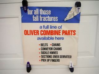 Vintage Oliver Farm Equipment Combine Parts Poster 1950 