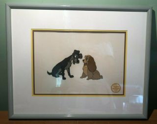 Walt Disney Limited Edition Lady And The Tramp Framed Serigraph Cel