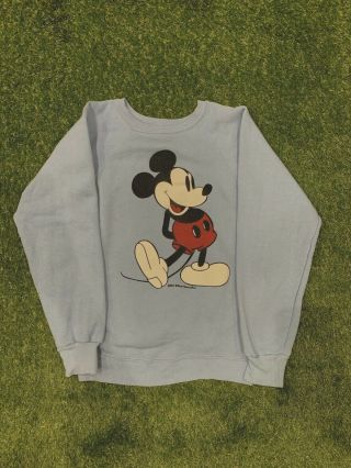 Mickey Mouse Sweatshirt Vintage Unisex Medium 38 - 40 Perfect Rare Walt Disney