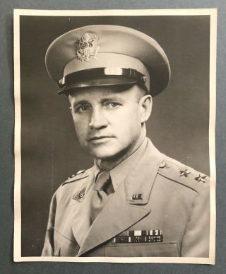 Us Army Major General Hobart R.  Gay 8x10 Silver Gelatin Photo Vtg Wwii Patton