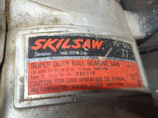 vintage Skilsaw skil saw 77 7 - 1/4 