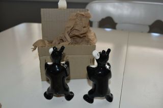 Vintage Hamm ' s Beer bear salt and pepper shakers in w/box 2