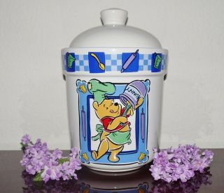 Vintage Treasure Craft Disney Winnie The Pooh Chef Bear 8.  5 " Cookie Storage Jar