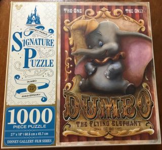 Disney Parks Signature Puzzle Dumbo The Flying Elephant 75th Anniversary 1000