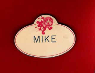 Mike - Disney Cast Member Name Tag Badge 1986 - Disneyland Celebration