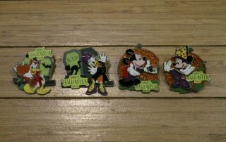 Disney 2010 Happy Halloween Limited Edition Pins - Set Of 4 -