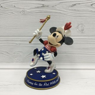 The Danbury Minnie Mouse Disney Hooray For The Red Patriotic Figurine