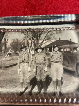 Glass PAPERWEIGHT Boy Scout PHOTOGRAPH 1930’s Vintage Photo And Glass 3