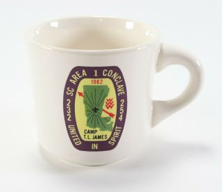 Vintage 1982 Camp Tl James Order Arrow 232 Boy Scouts Of America Coffee Mug Cup
