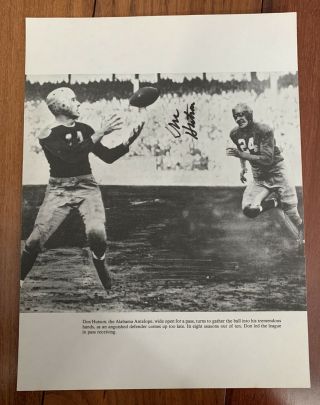 Don Hutson Signed Hof Vintage 8x10 Photo Green Bay Packers Football Jsa