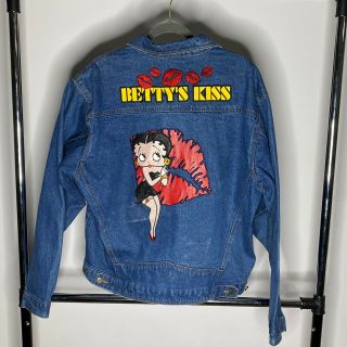 Vintage Betty Boop American Toons Denim Jean Jacket Men’s Sz Large