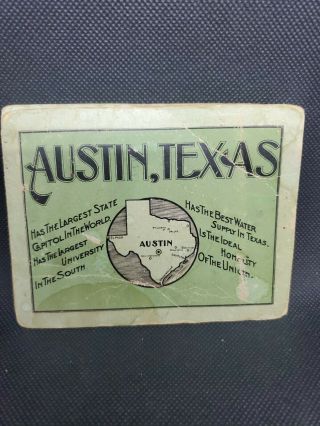 1912 Austin National Bank Statement Book With A George Washington 1 Cent Stamp