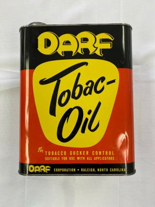 Vintage Darf Tobac - Oil 2 Gallon Can Raleigh Nc