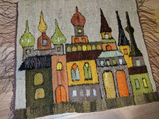 Hand Woven Polish Tapestry 1973 Vintage