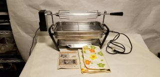 Vintage Farberware Open Hearth Electric Broiler Grill & Rotisserie - Indoor 455a