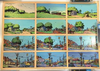Robert Crumb A Short History Of America 12 Panel Poster Kitchen Sink Vintage
