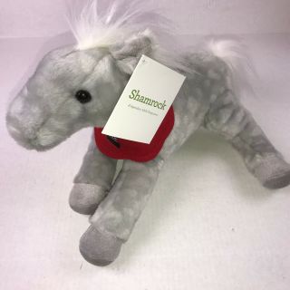 Wells Fargo Legendary Pony Shamrock 14 " Gray Plush Stuffed Animal Horse 2013