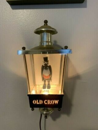 Vintage Old Crow Kentucky Whiskey Lantern Advertising Bar Wall Light
