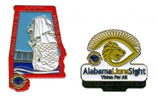 Lions Club Pins - Alabama 2020 Regular And Prestige Singapore