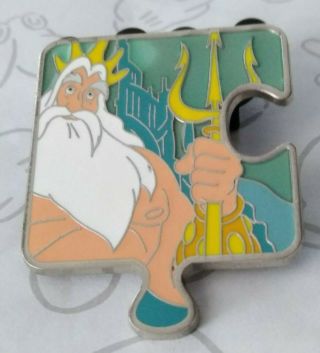 King Triton The Little Mermaid Character Connection Puzzle Disney Pin 101292